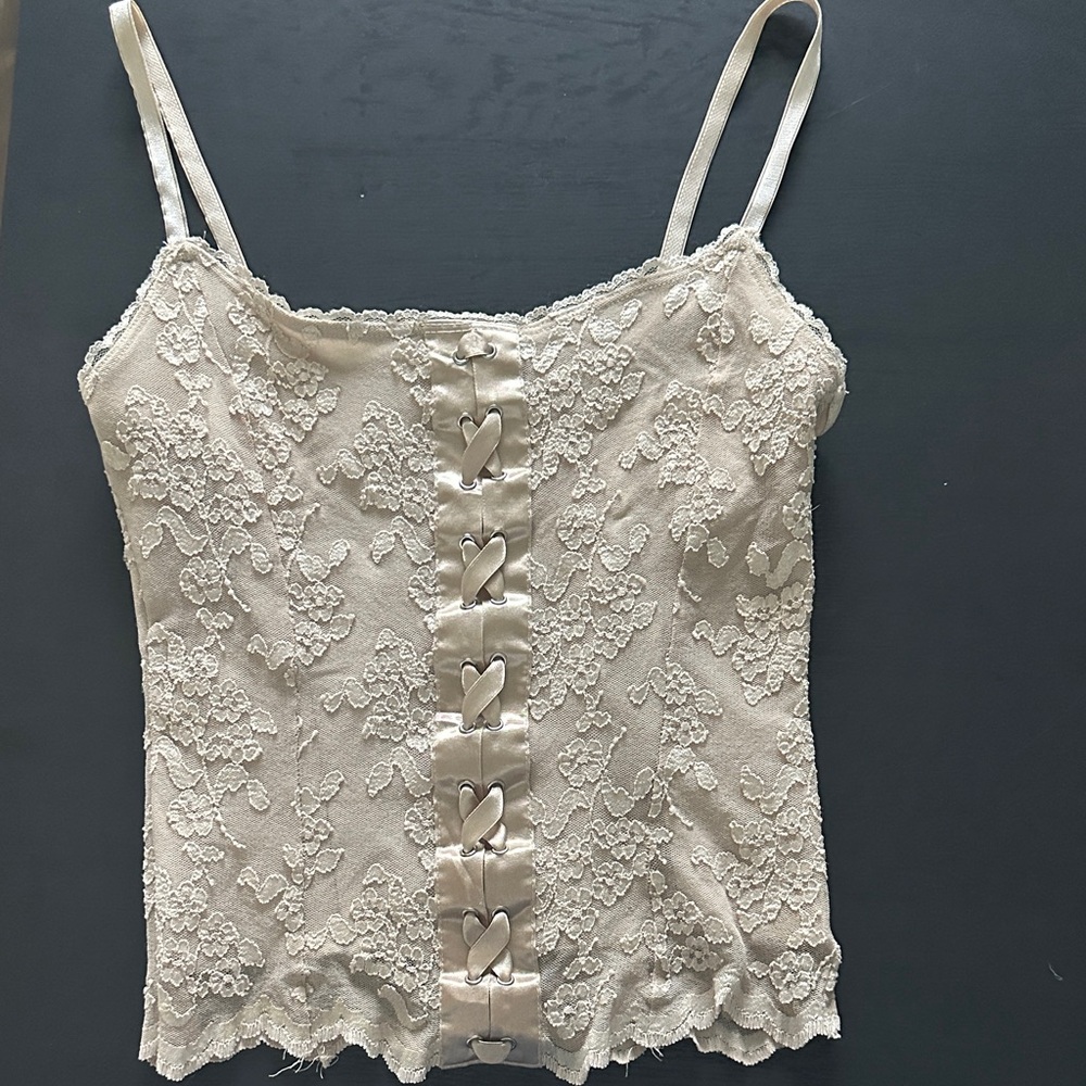 Y2K gold Lace Women’s cami